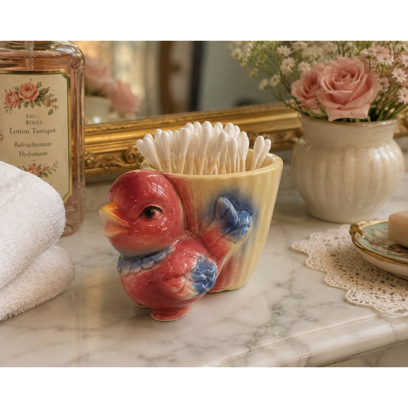 Vintage Shawnee Pottery Bird Planter USA 502 Pink Bird Planter