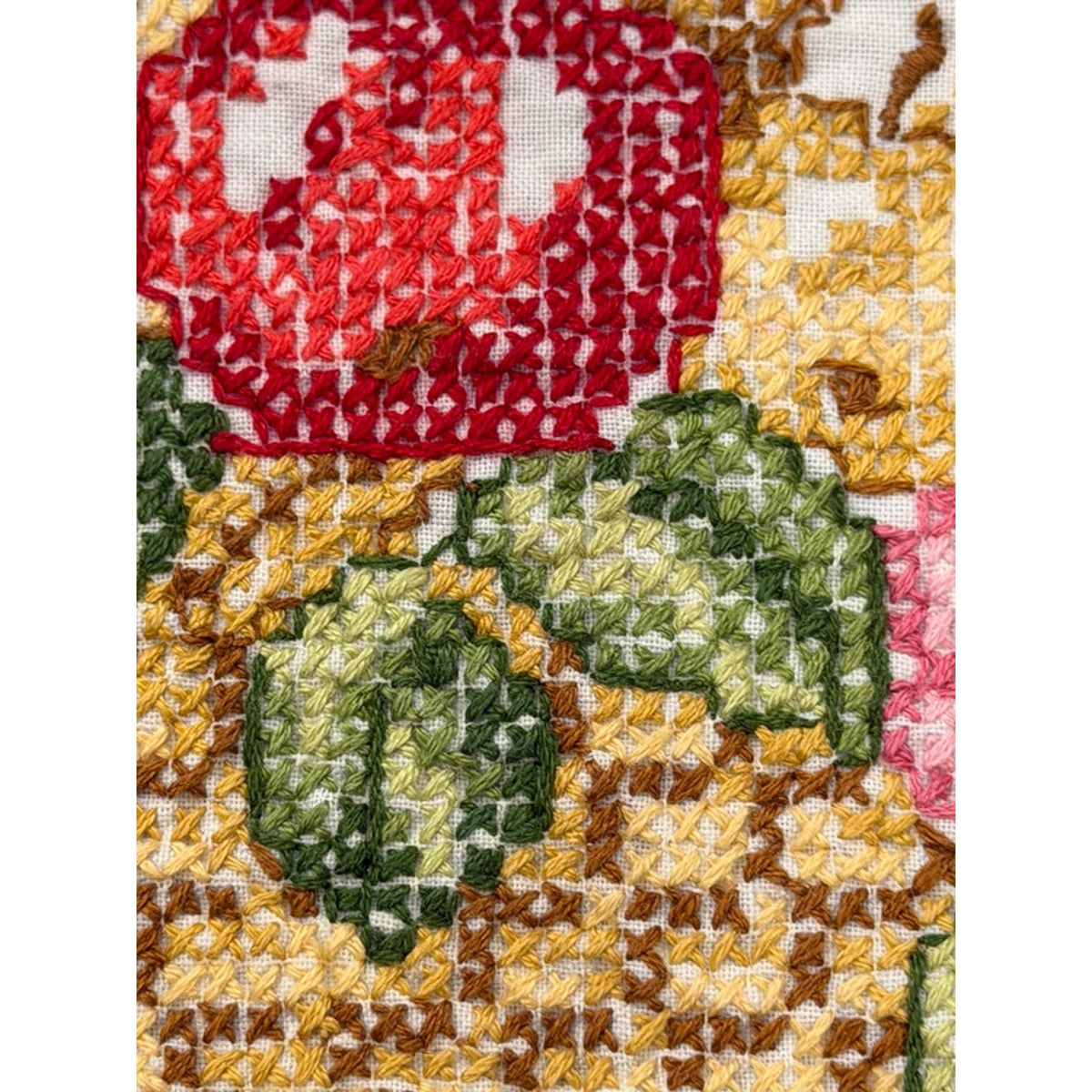 Hand made Cross Stitch table runner 42.5” x 13” – additional view 4