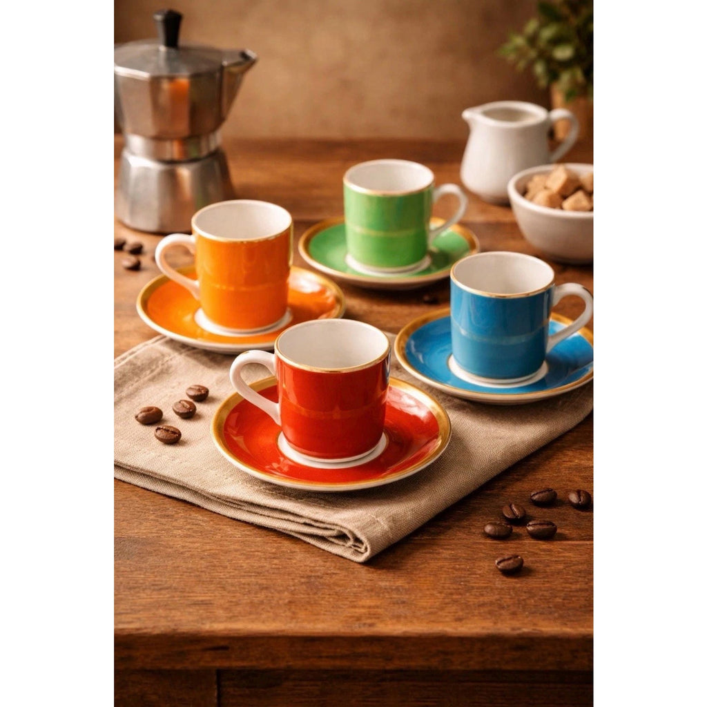 Vintage Verbano Espresso Cups and Saucers Set – Mid Century Modern