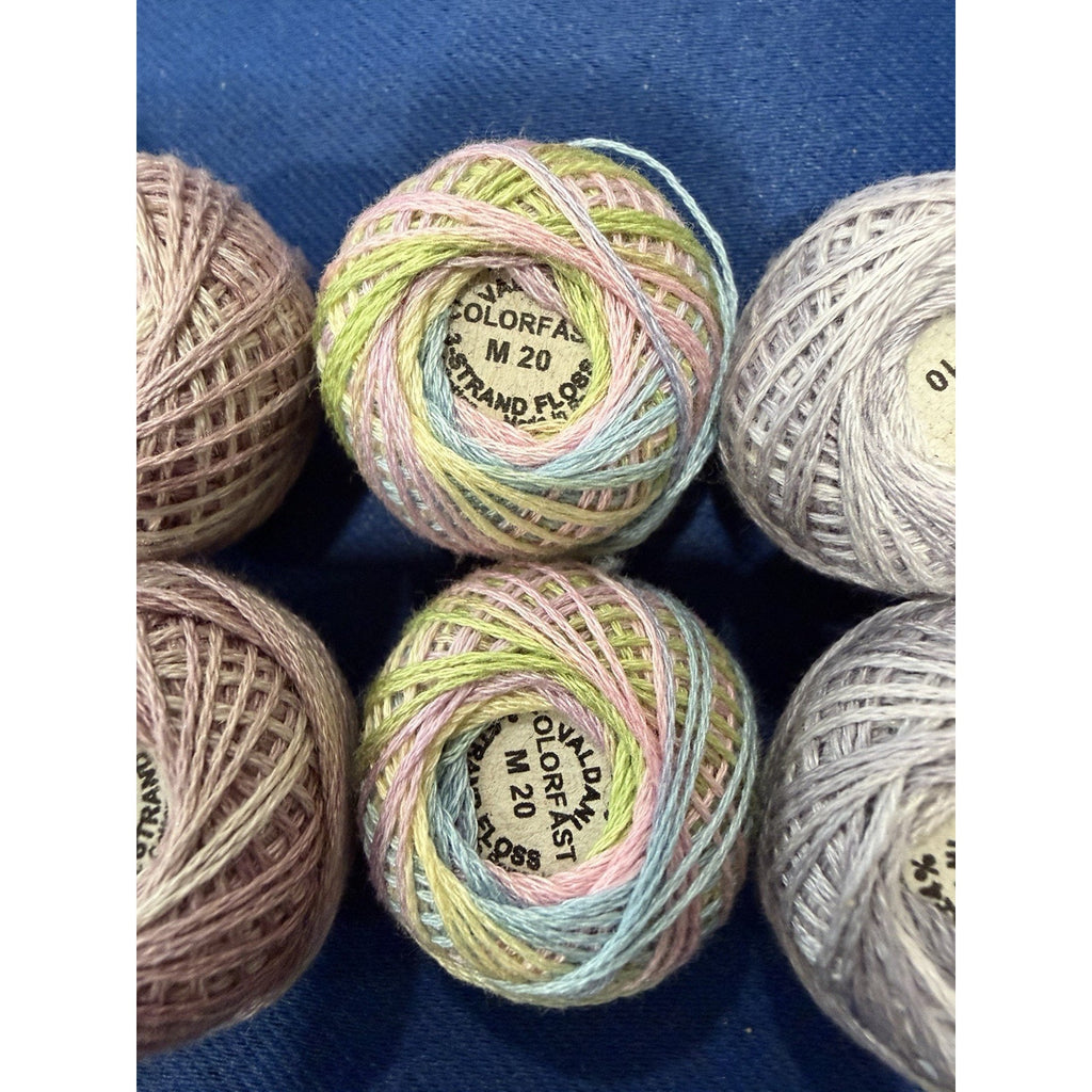 Valdani Pearl Cotton MMIJA Pastel Garden Party 10 Ball Thread Collection