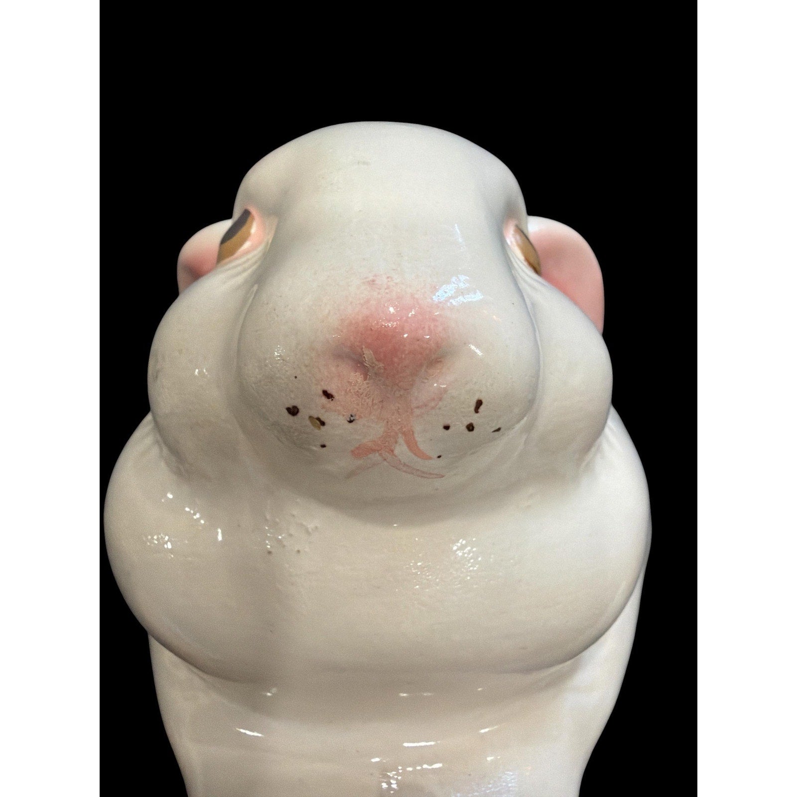 Vintage Bunny Planter White Ceramic Rabbit Easter Decor Cottagecore Spring Farmhouse Avon Brazil