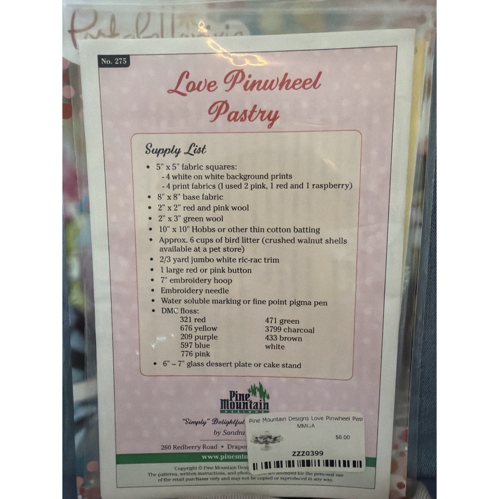 Pine Mountain Love Pinwheel Pastry Pattern 275 Sandra Workman NOS