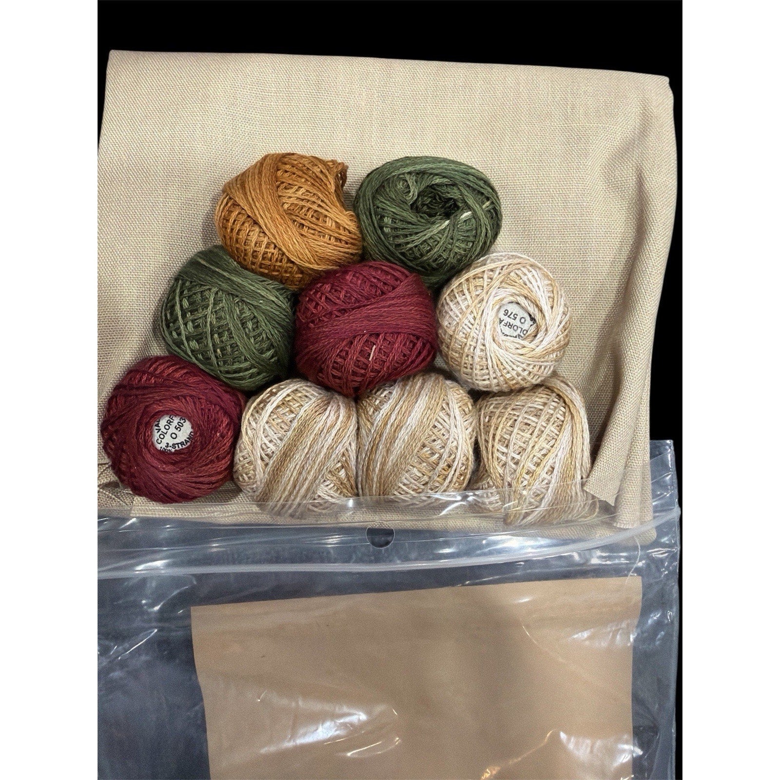 Primitive Gatherings Poinsettia Punch Needle Materials Kit Valdani Floss