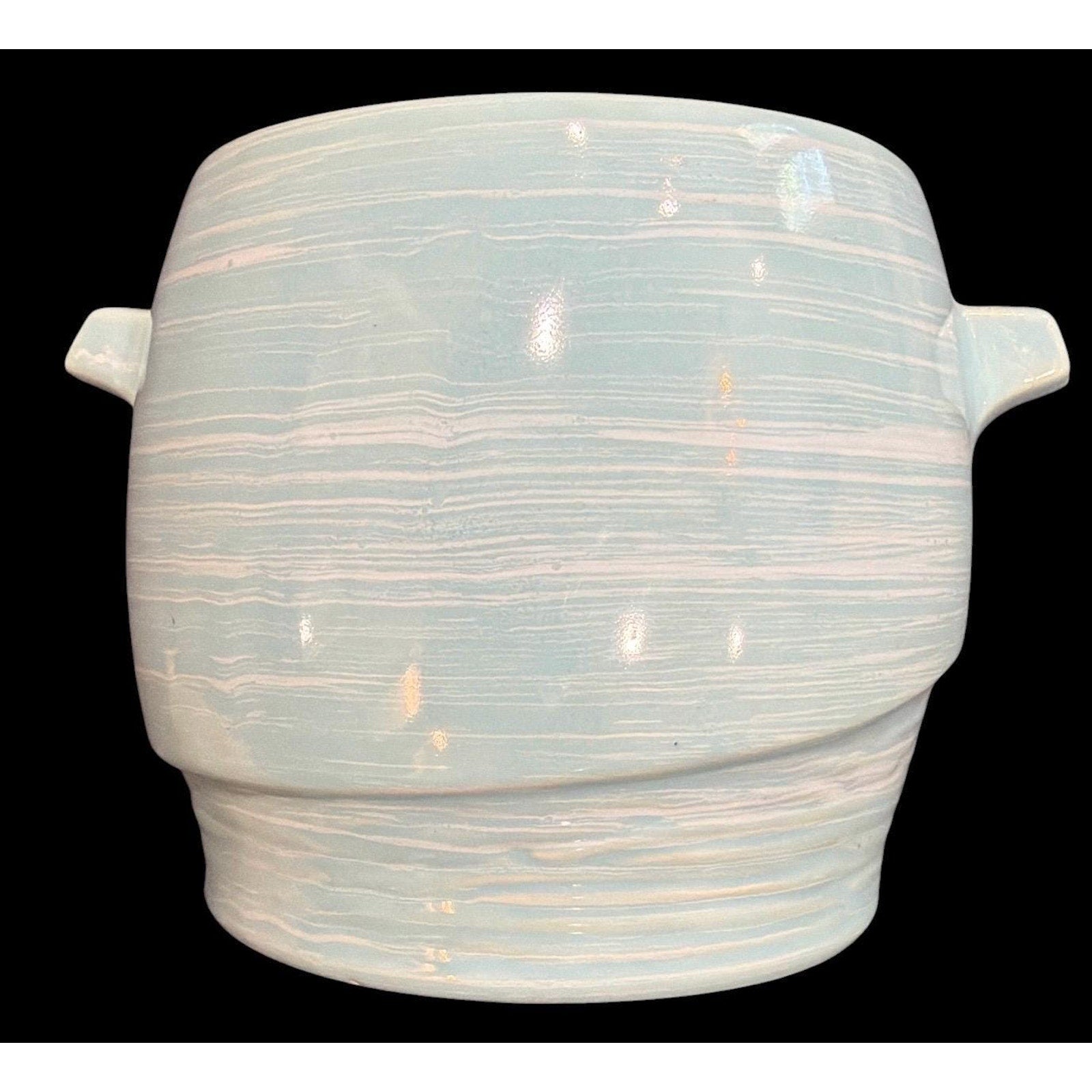 Vintage Esmond Blue Mist Cachepot, Robin’s Egg Blue Pottery Jardiniere