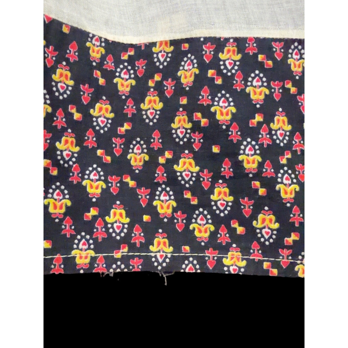 Vintage 1950s Organza Hostess Apron Sheer Floral Half Apron Long Ties – additional view 2