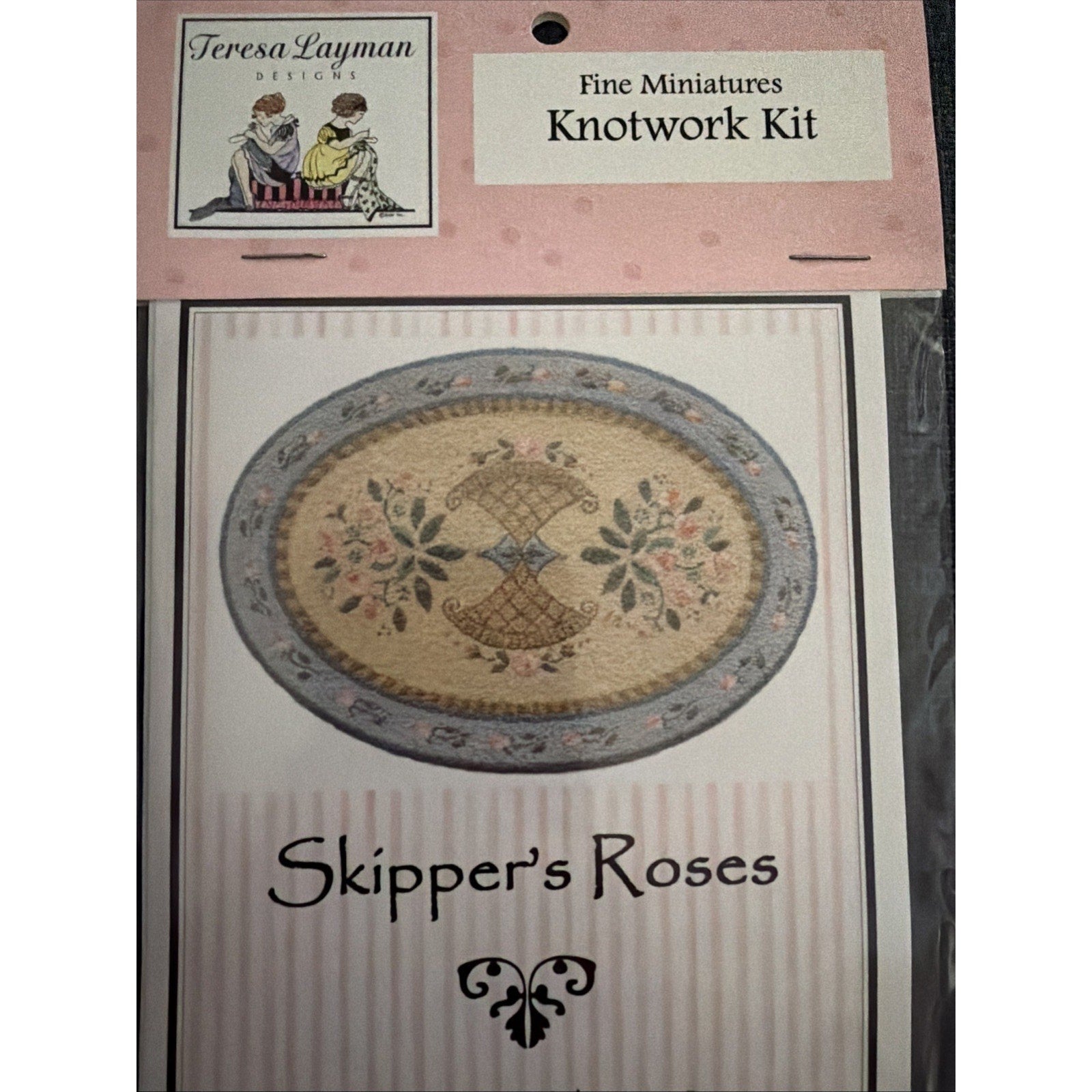 Teresa Layman Skipper's Roses Miniature Knotted Rug Kit NOS Sealed