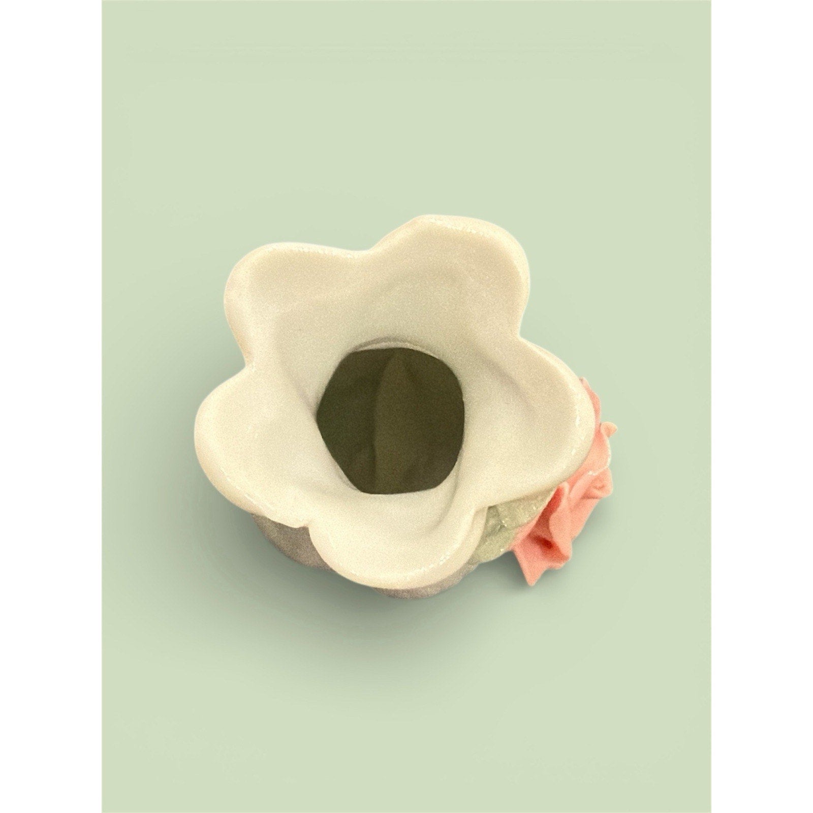 Petite Porcelain Rose Bud Vase | Delicate Floral Accent for Romantic Spaces