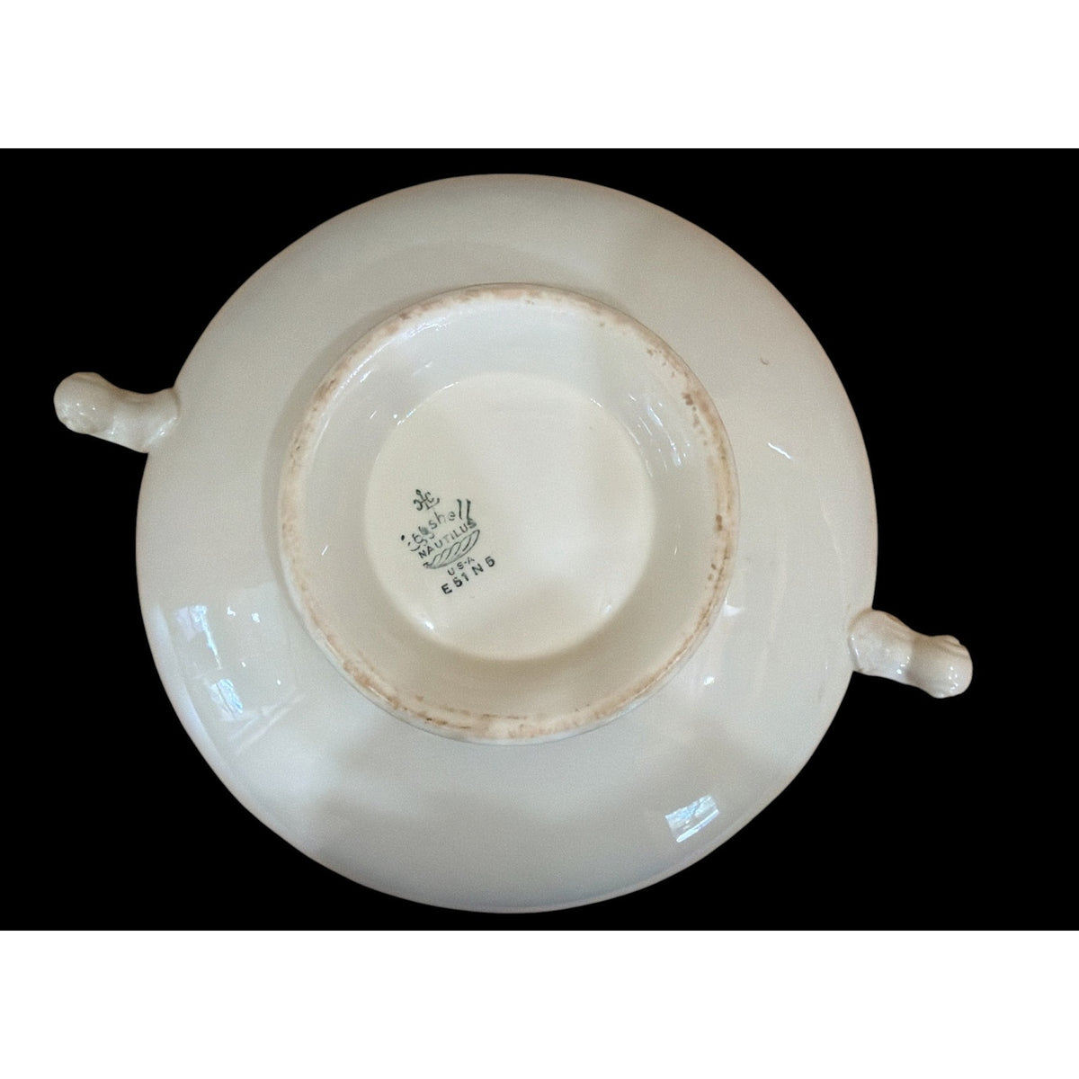 1951 Homer Laughlin Eggshell Nautilus White Covered Vegetable Bowl – additional view 8