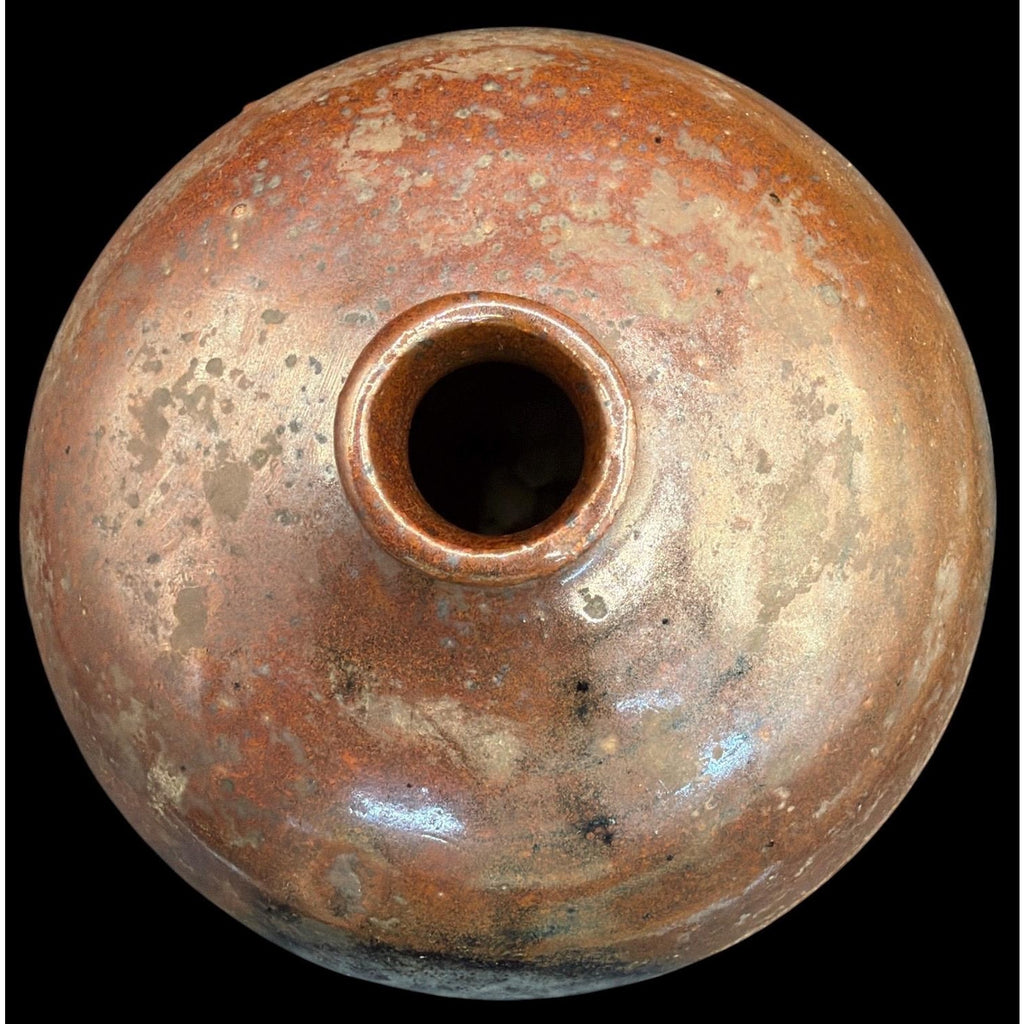 Don Tighe Studio Pottery Vase, Salt Glazed Stoneware Vessel, Seagrove NC Ceramic